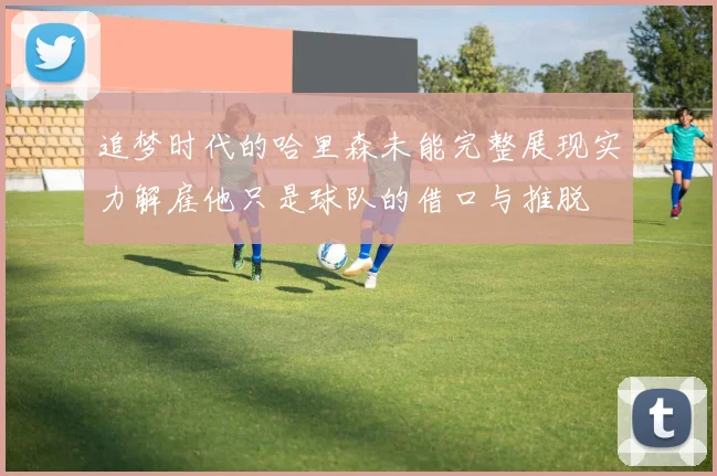 追梦时代的哈里森未能完整展现实力解雇他只是球队的借口与推脱